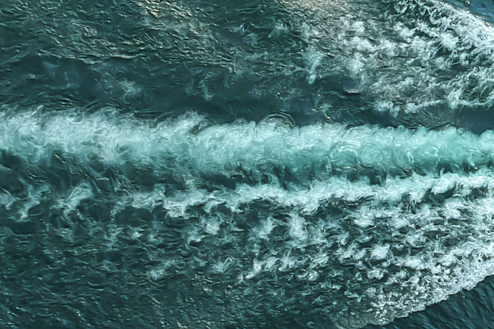water flowing forward